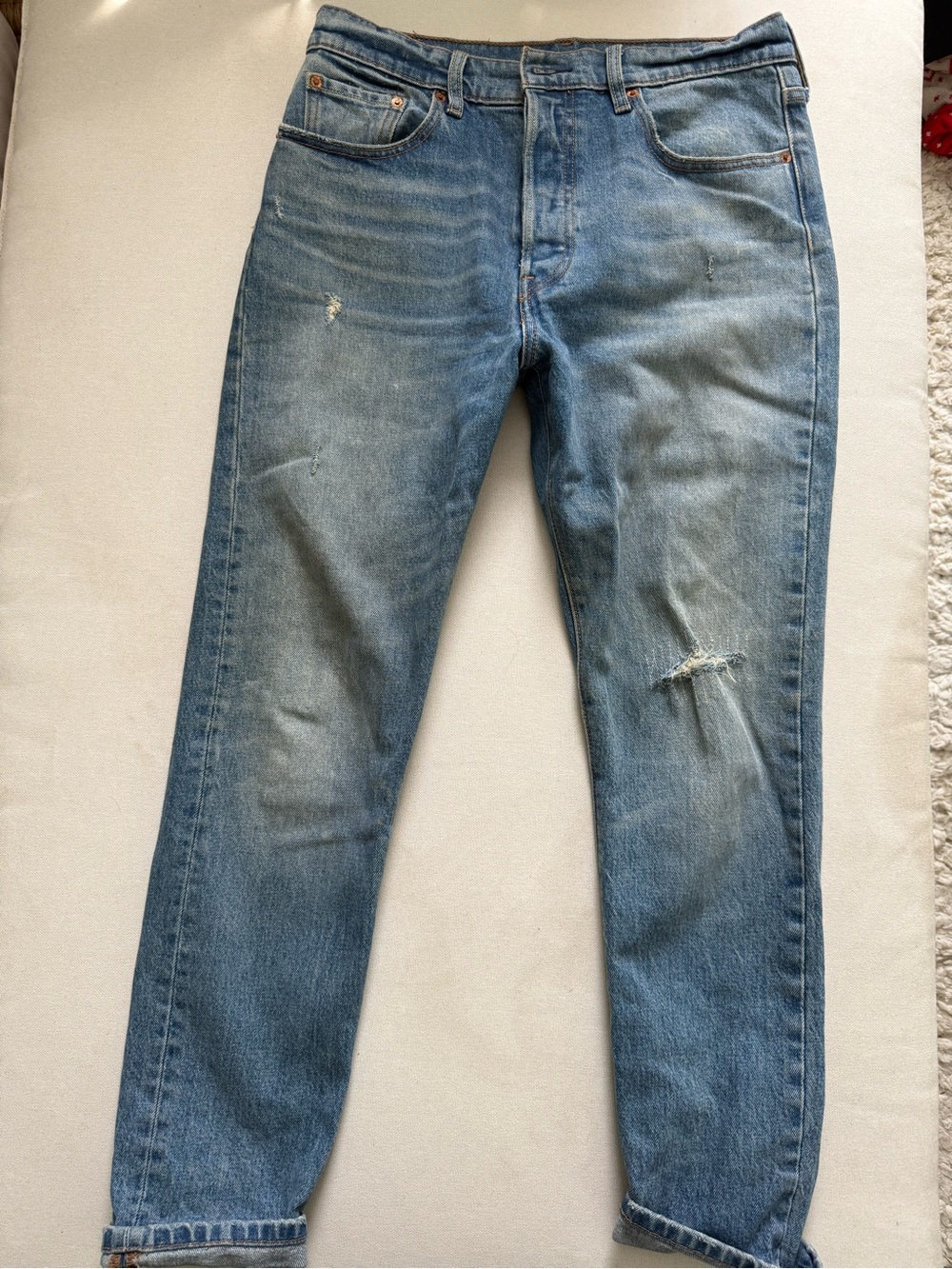 Levi's 501 skinny Faded Blue Straight Leg Jeans